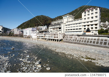 岐阜縣下呂市_從下呂橋眺望飛驒川_2025年2月7日 134798071
