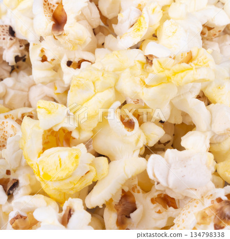 Popcorn pile texture background 134798338