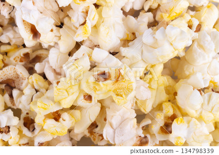 Popcorn pile texture background Popcorn pile texture background 134798339