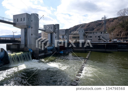 長野縣岡谷市_釜口水門2_2025年2月 134798568