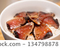 Image of marinated rice bowl with seared straw-grilled bonito 134798878