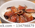 Image of marinated rice bowl with seared straw-grilled bonito 134798879