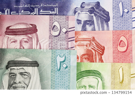 Jordanian dinar a closeup business background Jordanian dinar a closeup business background 134799154