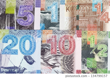 Kuwaiti dinar a closeup business background Kuwaiti dinar a closeup business background 134799157