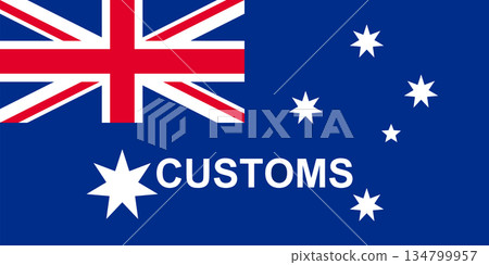 Australian Customs Flag 1988 2015 134799957
