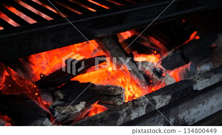 Steakhouse. Steaks are roasted on a Josper oven. Frying a steak on a josper. Steakhouse. Steaks are roasted on a Josper oven. Frying a steak on a josper. 134800449