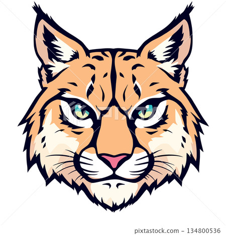 Vsai lynx head logo for mascot or wildcat concept 134800536
