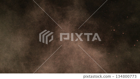 Realistic sandstorm particle effect with fine dust and sand grains flying through the air. Cinematic atmospheric motion ideal for VFX overlays, desert scenes, storm simulations, and dramatic visual 134800773