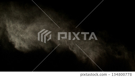 Realistic sandstorm particle effect with fine dust and sand grains flying through the air. Cinematic atmospheric motion ideal for VFX overlays, desert scenes, storm simulations, and dramatic visual Realistic sandstorm particle effect with fine dust and sand grains flying through the air. Cinematic atmospheric motion ideal for VFX overlays, desert scenes, storm simulations, and dramatic visual 134800778
