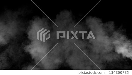 Realistic smoke effect drifting and spreading in freeze motion against a black background. Cinematic atmospheric fog ideal for VFX compositing, overlays, transitions, and moody visual effects. Realistic smoke effect drifting and spreading in freeze motion against a black background. Cinematic atmospheric fog ideal for VFX compositing, overlays, transitions, and moody visual effects. 134800785