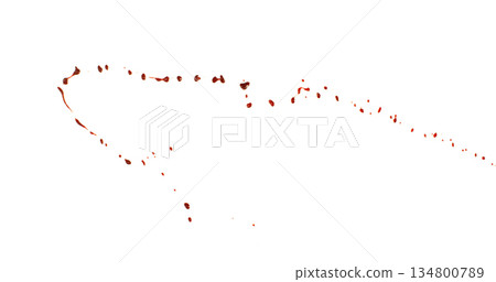 Photograph capturing a dramatic blood splash on a clean white background. The red liquid forms organic droplets and abstract shapes. Ideal for horror, medical, or artistic use. Photograph capturing a dramatic blood splash on a clean white background. The red liquid forms organic droplets and abstract shapes. Ideal for horror, medical, or artistic use. 134800789