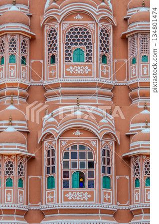 Jaipur, India, the Hawa Mahal, also known as the Palace of Winds 134801474