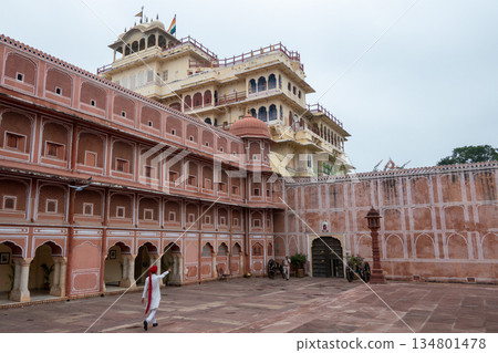 India, Jaipur, the Chandra Mahal, part of the City Palace complex 134801478