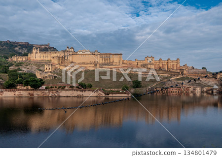 Jaipur, India, the facade of Amber Fort, also known as Amber Palace. Jaipur, India, the facade of Amber Fort, also known as Amber Palace. 134801479