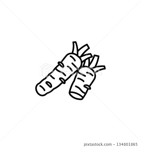 wasabi vector icon. Vegetable icon line style. perfect use for logo, presentation, website, and more. modern icon design outline style wasabi vector icon. Vegetable icon line style. perfect use for logo, presentation, website, and more. modern icon design outline style 134801865