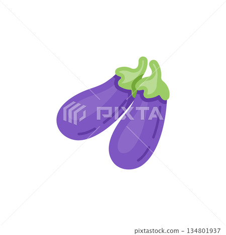 eggplant vector icon. Vegetable icon solid style. perfect use for logo, presentation, website, and more. modern icon design glyph style eggplant vector icon. Vegetable icon solid style. perfect use for logo, presentation, website, and more. modern icon design glyph style 134801937