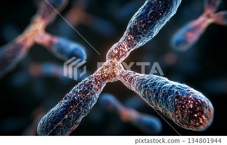 3DCG of telomeres and chromosomes, aging, lifespan, and genetics 134801944