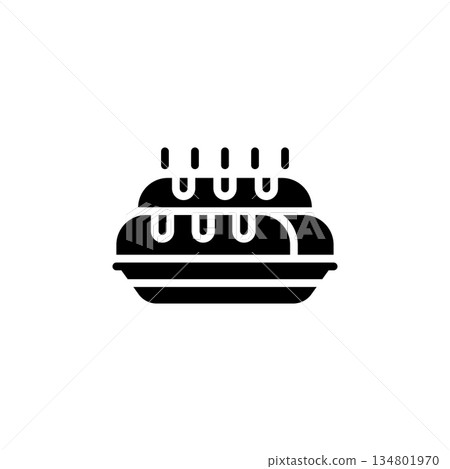 baguette vector icon. bakery icon solid style. perfect use for logo, presentation, website, and more. simple modern icon design glyph style 134801970