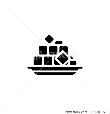 sugar vector icon. bakery icon solid style. perfect use for logo, presentation, website, and more. simple modern icon design glyph style 134801975