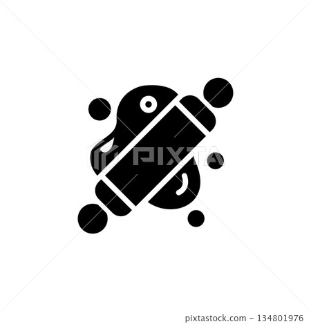 cooking roll vector icon. bakery icon solid style. perfect use for logo, presentation, website, and more. simple modern icon design glyph style 134801976