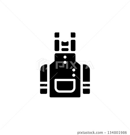 apron vector icon. bakery icon solid style. perfect use for logo, presentation, website, and more. simple modern icon design glyph style 134801986