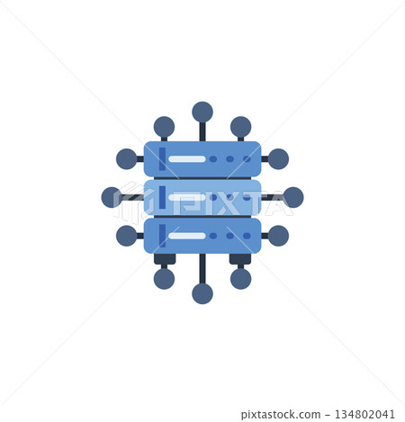 Server vector icon. Coding and programming icon flat style. perfect use for logo, presentation, website, and more. Modern icon design color style 134802041