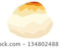 Illustration of baked mochi | Symbolic material of Japanese mochi cuisine eaten during the New Year 134802488