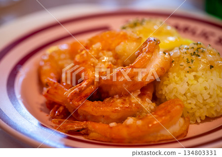Ikei Island's signature dish: spicy shrimp rice with spices 134803331