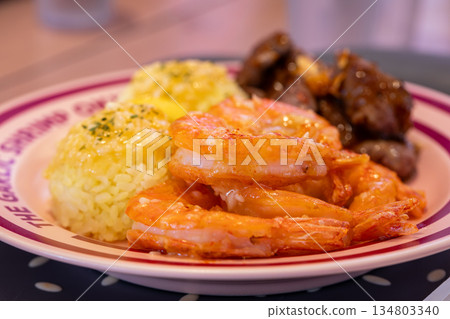 Ikei Island's signature dish: spicy shrimp rice with spices Ikei Island's signature dish: spicy shrimp rice with spices 134803340