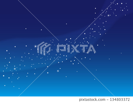 Illustration of a fantastic Milky Way spreading across the night sky 134803372