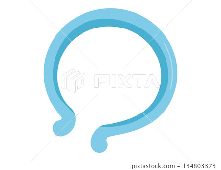 Illustration of a neck cooler used to beat the summer heat 134803373