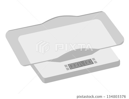 Illustration of a pet scale for dogs and cats Illustration of a pet scale for dogs and cats 134803376