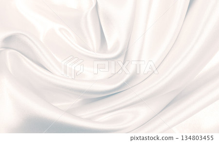 Smooth elegant grey silk or satin luxury cloth as wedding background. Luxurious background design 134803455
