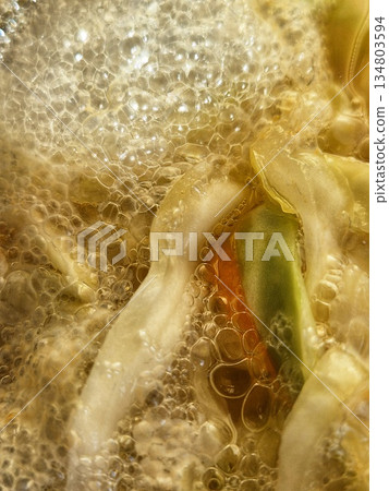 Sauerkraut Fermentation Process Close-up 134803594