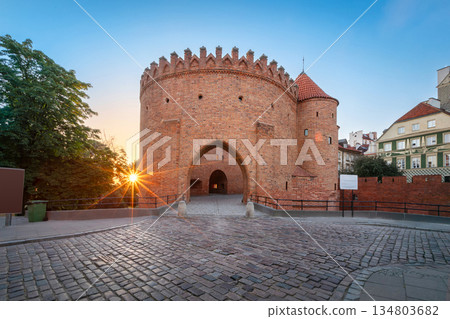 Warsaw Barbican (Barbakan Warszawski) - a medieval fortified gateway 134803682