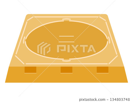 Illustration of a sumo ring used in traditional Japanese sports Illustration of a sumo ring used in traditional Japanese sports 134803748