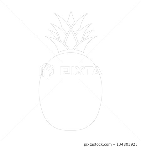 Pineapple Outline A simple illustration of a tropical fruit, offering a clean, modern aesthetic. Perfect for design projects. Pineapple Outline A simple illustration of a tropical fruit, offering a clean, modern aesthetic. Perfect for design projects. 134803923