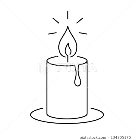 Burning Candle line illustration symbolizing calm, focus and mindfulness. Minimalist line art concept for meditation, mental health, inner peace, therapy and emotional balance Burning Candle line illustration symbolizing calm, focus and mindfulness. Minimalist line art concept for meditation, mental health, inner peace, therapy and emotional balance 134805170