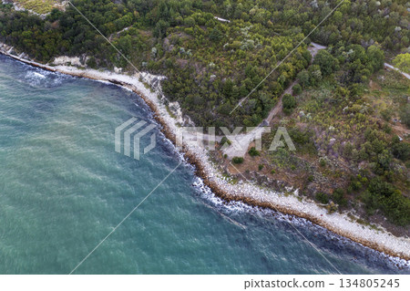 coastline and calm sea 134805245