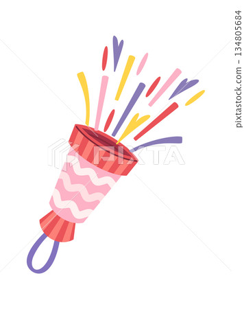 Party popper for surprise design 134805684