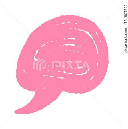 Comic speech bubble crayon style Comic speech bubble crayon style 134805723