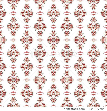 green and red abstract geometric seamless ethnic pattern background, repeatable motif for fabric and wallpaper design illustration green and red abstract geometric seamless ethnic pattern background, repeatable motif for fabric and wallpaper design illustration 134805784