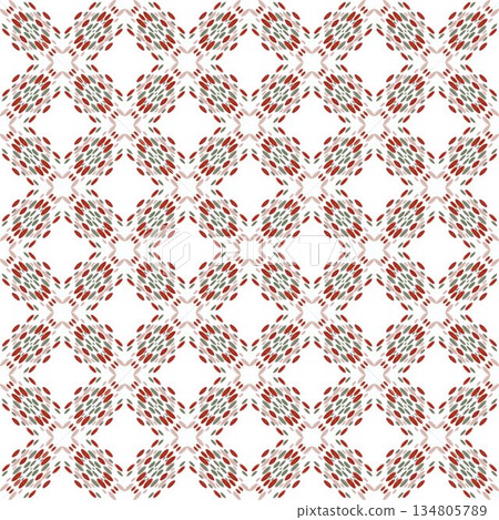 green and red abstract geometric seamless ethnic pattern background, repeatable motif for fabric and wallpaper design illustration green and red abstract geometric seamless ethnic pattern background, repeatable motif for fabric and wallpaper design illustration 134805789