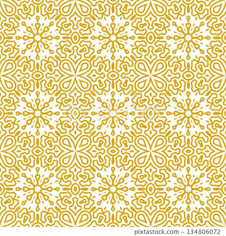 yellow and white abstract geometric seamless pattern background, repeatable motif for fabric and wallpaper design illustration yellow and white abstract geometric seamless pattern background, repeatable motif for fabric and wallpaper design illustration 134806072