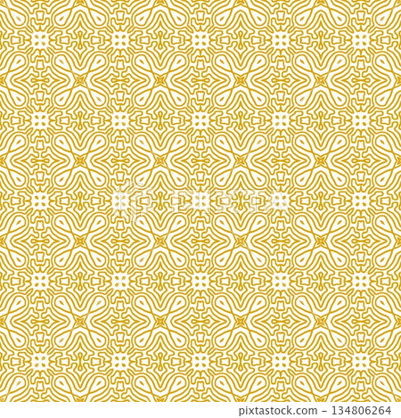 yellow and white abstract geometric seamless pattern background, repeatable motif for fabric and wallpaper design illustration yellow and white abstract geometric seamless pattern background, repeatable motif for fabric and wallpaper design illustration 134806264
