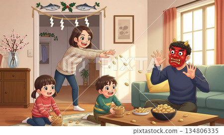 做豆集合的家庭 134806335