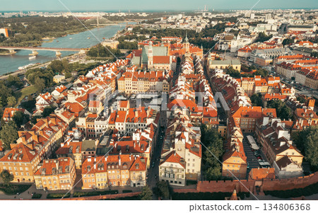 Old city in Warsaw, travel destinations European concept Old city in Warsaw, travel destinations European concept 134806368