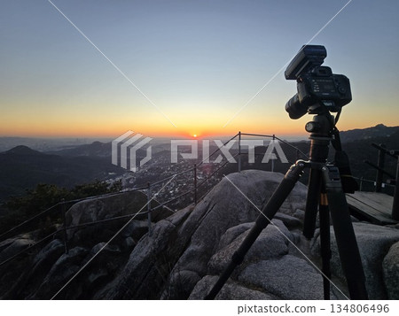 mountain landscape in winter 134806496