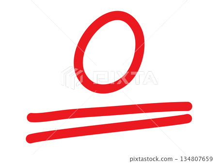 Test scores and evaluations, handwritten zeros and underlines for emphasis, and red pen marks for "0" and double lines 134807659