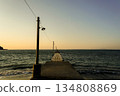 Okamoto Pier in Minamiboso, Chiba Prefecture in the evening 134808869